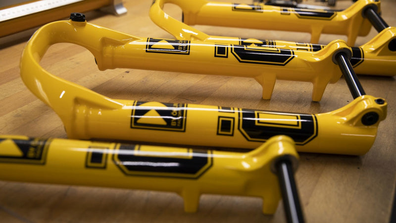 Ohlins Factory Racing-Yellow Lower Legs