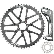 ONEUP 50T + 18T SHARK SPROCKET AND CAGE [ 1X11 ] Grey